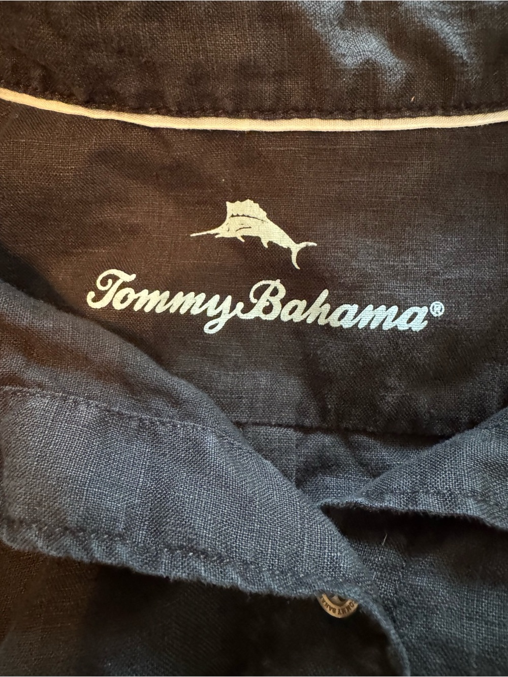 Tommy Bahama NFL Las Vegas Raiders Black Linen Shirt Women's L/G - Picture 4 of 14